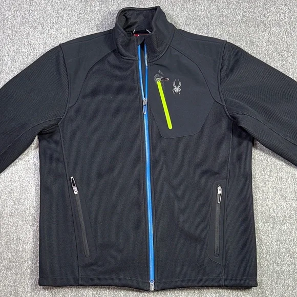 Spyder Bandit Full Zip Fleece Stryke Jacket Men’s Large Core Sweater Black